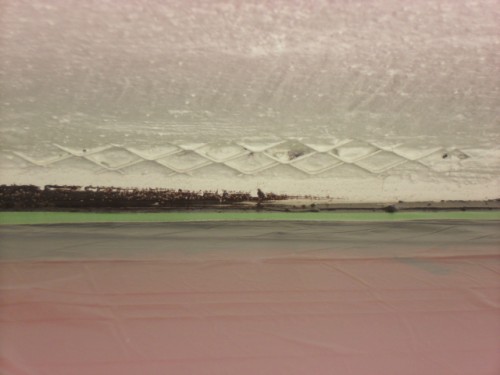 ラス網の出たモルタル部