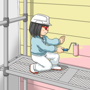 外壁の中塗りに挑戦
